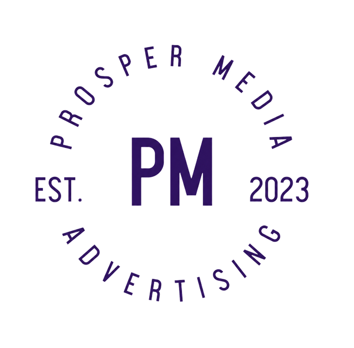 Prosper Media Advertising logo, established 2023